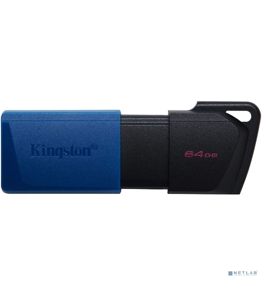 Флешка USB Kingston DataTraveler Exodia M (DTXM/64Gb), 64Gb, USB 3.0, R/W 70/45, черный/синий