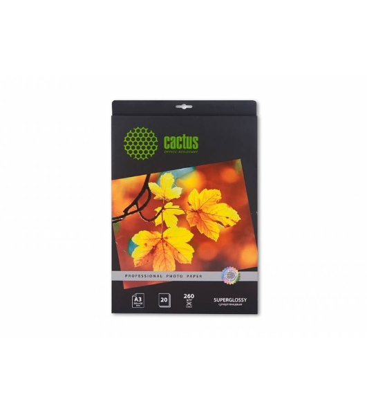 Фотобумага Cactus CS-HGA326020 Professional суперглянцевая А3 260 г/м2 20 листов