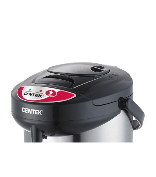 Термопот Centek CT-0080 черный, 3л, 600Вт, 3 способа подачи воды, корпус из нержавеющей стали