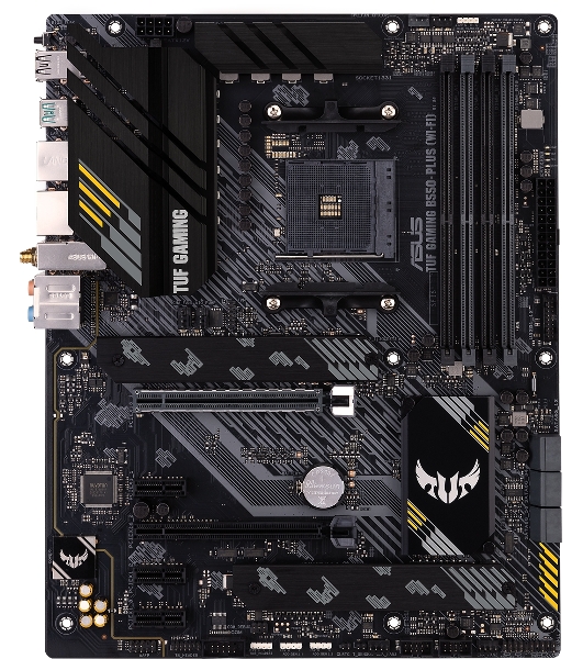 Материнская плата ASUS TUF GAMING B550-PLUS WIFI II, AM4, AMD B550, 4xDDR4, 6xSATA, 2xM.2, 1xPCI-E 3.0 x16, 1xPCI-E 4.0 x16, 3xPCI-E x1, 1xDP, 1xHDMI, 1x 2.5Gb LAN, 2xUSB-A 3.2 Gen 1, 1xUSB-A 3.2 Gen 2, 1xUSB-C 3.2 Gen 2, 3x3.5 мм, 7.1, ATX