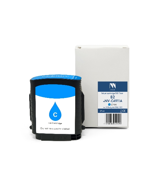 Картридж струйный NVPrint 82 (NV- C4911A) Cyan для HP DesignJet 500/800 (69 мл) совместимый