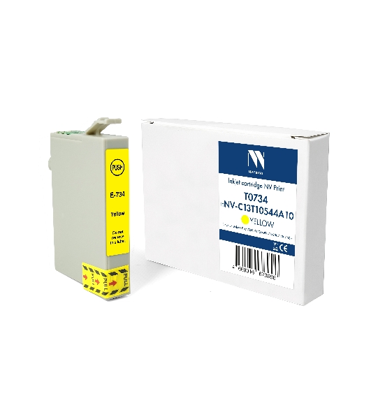 Картридж струйный NVPrint T0734 (NV-C13T10544A10) Yellow для Epson Stylus C110/СХ3900/CX4900/TX200/400/600 (13.5 мл) совместимый