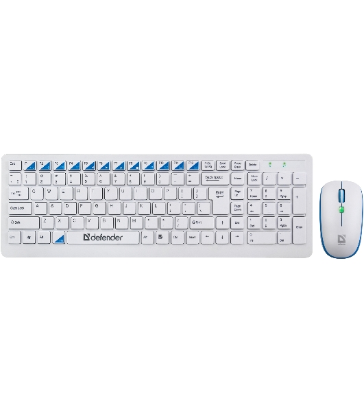 Комплект клавиатура+мышь Defender Skyline 895 беспроводной, USB, 2000 DPI, белый
