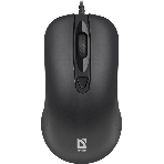 Мышь проводная Defender Classic MB-230 черный, 1600 dpi, USB, кнопки - 4, фото 1