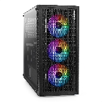 Компьютерный корпус Miditower ExeGate EVO-5001A-500NPX (ATX, БП 500NPX с вент. 12 см, 2хUSB+1хUSB 3.0+HD Audio, черный, 3 вент.12см с RGb подсветкой, боковая панель - закаленное стекло), фото14