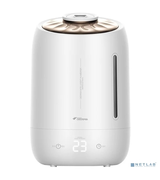Увлажнитель воздуха Deerma DEM-F600 белый, 40 м², 5 л, ультразвуковой, сенсорное управление, таймер, автовыключение