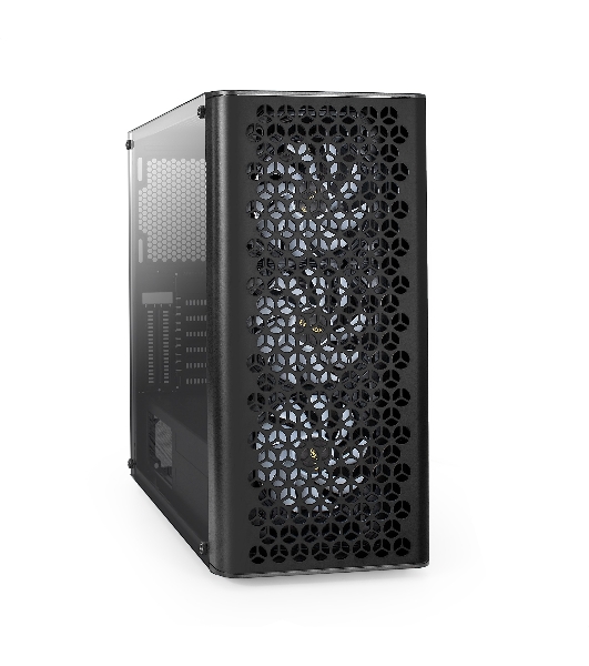 Компьютерный корпус Miditower ExeGate EVO-9202 (ATX, без БП, с окном, 1*USB+1*USB 3.0, аудио, 3 вент. 12см с RGb подсветкой)