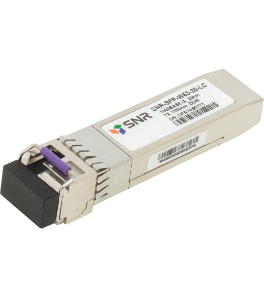 Модуль SNR SFP WDM, дальность до 20км (14dB), 1550нм
