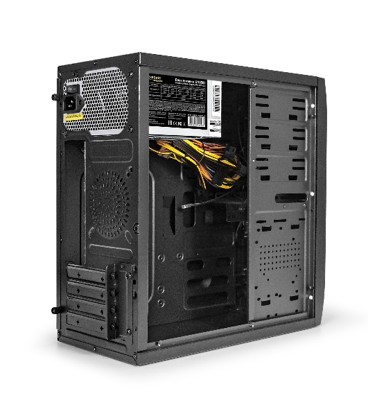 Компьютерный корпус Minitower ExeGate QA-412U-UNS500 (mATX, БП UNS500 с вент. 12см, 2хUSB+2хUSB 3.0, аудио, черный)