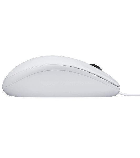 Мышь проводная Logitech B100 белый, 1000 dpi, USB, кнопки - 3