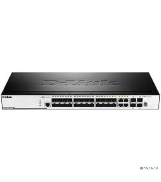 Коммутатор D-Link DGS-3000-28SC/A1A, 20×1 Гбит/с SFP + 4×1 Гбит/с Combo + 4×10 Гбит/с SFP+, управляемый