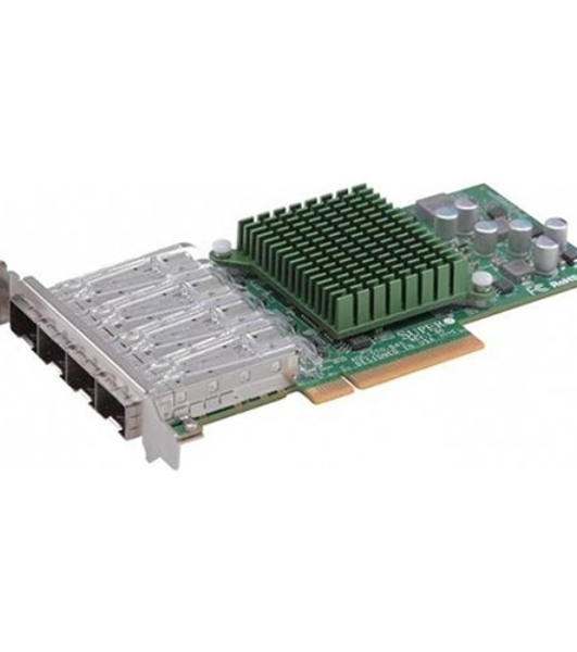 Плата коммуникационная SuperMicro 4-port 10Gbe Standard LP with SFP+, Intel XL710-AM1