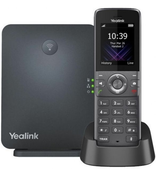 Телефон DECT-трубка Yealink W73P DECT (база W70B+трубка W73H) до 10 SIP-аккаунтов, до 10 трубок на базу, до 20 одноврем. Вызовов