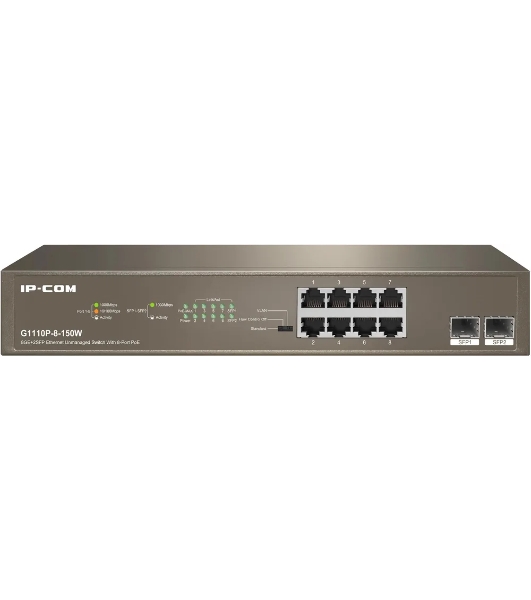 Коммутатор 8PORT 1000M POE G1110P-8-150W IP-COM