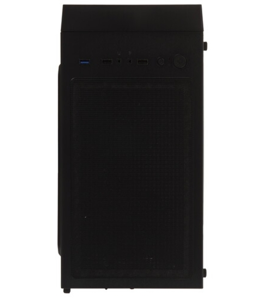 Компьютерный корпус Miditower ExeGate EVO-8243-EVO800 (ATX, БП EVO800RGb с вент. 12 см, 2хUSB+1хUSB 3.0, черный, 3 вент. с RGb подсветкой, боковая панель - закаленное стекло)