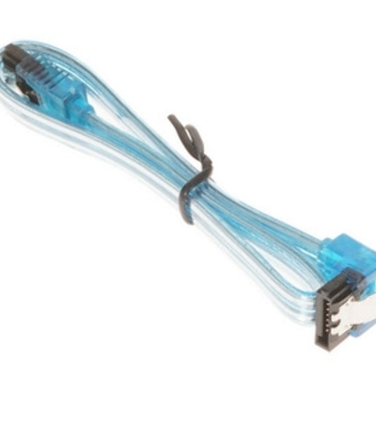 Кабель интерфейсный SATA Cablexpert CC-SATAM-DATA90-TR-30CM, Sata3 7pin/7pin, мет.защелка, угловой разъем, 30 см, прозрачный, пакет