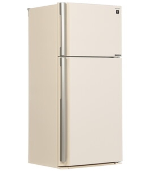 Холодильник Sharp SJ-XE55PMBE бежевый двухкамерный 388/148л морозилка сверху, No Frost