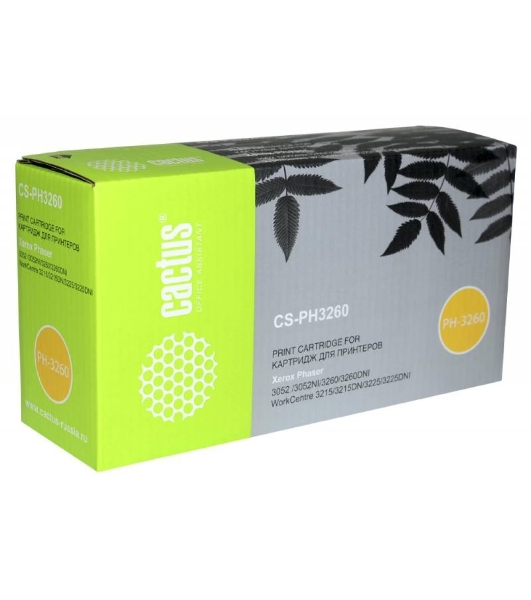 Картридж лазерный Cactus CS-PH3260 (106R02778) черный (3000 стр.) для Xerox Phaser 3052/3260/WC 3215/3225