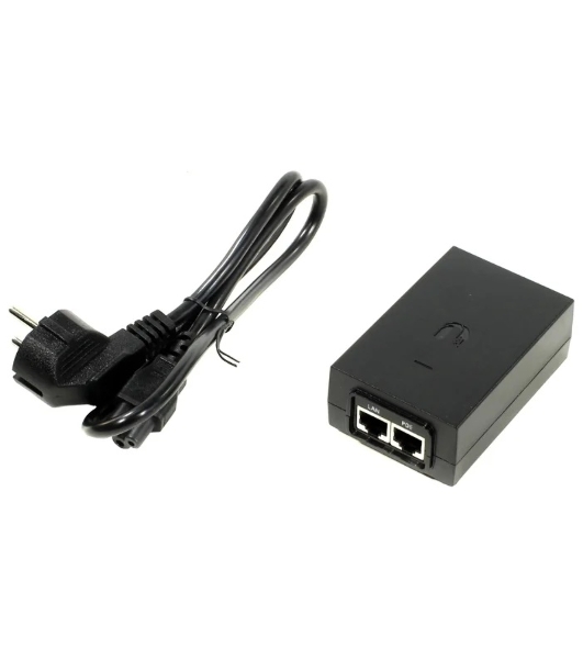 Блок питания [POE-48-24W-G EU] Ubiquiti POE-48-24W-G 48В 0.5А Passive PoE, стандарт передачи данных Gigabit Ethernet(2308)