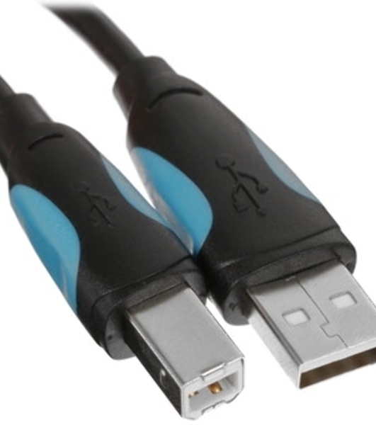 Кабель Vention USB 2.0 AM/BM - 3 м. черный VAS-A16-B300
