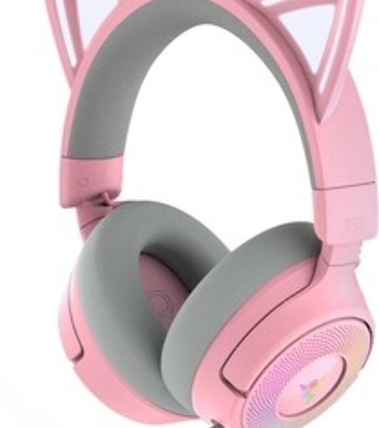 Гарнитура Razer Kraken Kitty V3 Pro Quartz розовый, беспроводная, bluetooth, до 70 ч, подсветка