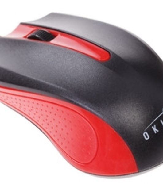 Мышь проводная Oklick 225M черный/красный, 1200 dpi, USB, кнопки - 3