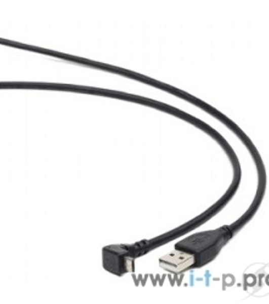 Кабель Gembird/Cablexpert Pro AM/microBM 5P, 1,8м, угловой, экран, черный