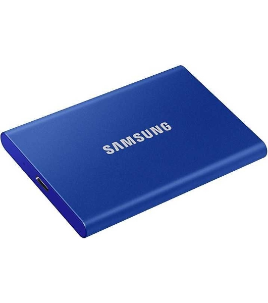 Внешний SSD Samsung T7, 2TB, USB 3.2 Gen 2 Type-C, R/W 1050/1000, синий