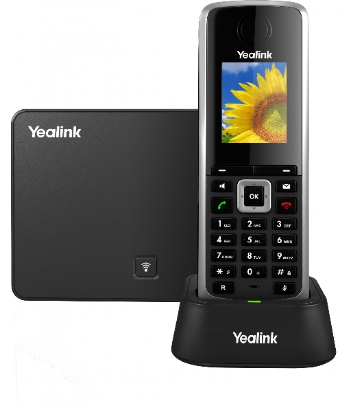 Телефон DECT-трубка Yealink W73P DECT (база W70B+трубка W73H) до 10 SIP-аккаунтов, до 10 трубок на базу, до 20 одноврем. Вызовов