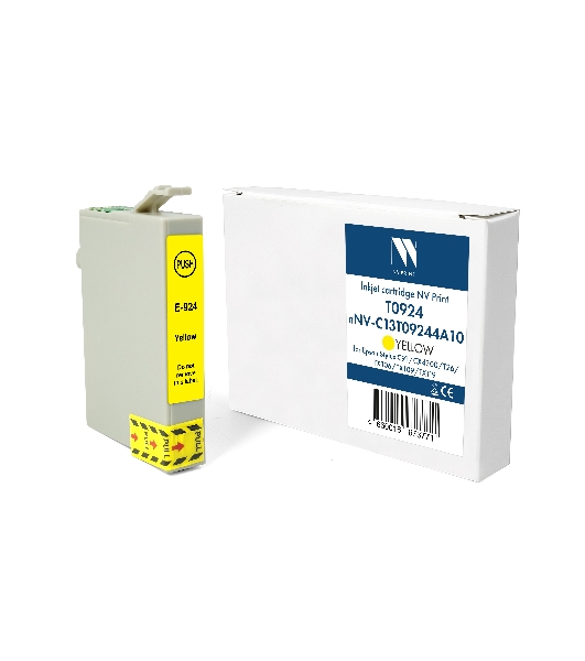 Картридж струйный NVPrint T0924 (NV-C13T09244A10) Yellow для Epson Stylus C91/CX4300/T26/TX106/TX109/TX119 (13.5 мл) совместимый