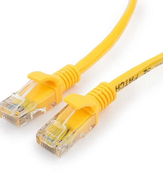 Патч-корд UTP Cablexpert cat.5e, 2м, литой, многожильный, желтый