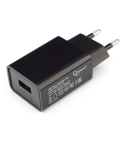 Сетевое зарядное устройство Cablexpert MP3A-PC-25 100/220V - 5V USB 1 порт, 2A, черный