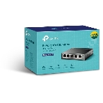 Коммутатор 5-Port 10/100Mbps Unmanaged Switch with 4-Port PoE, meta case, desktop mount, PoE budget 41W., фото8