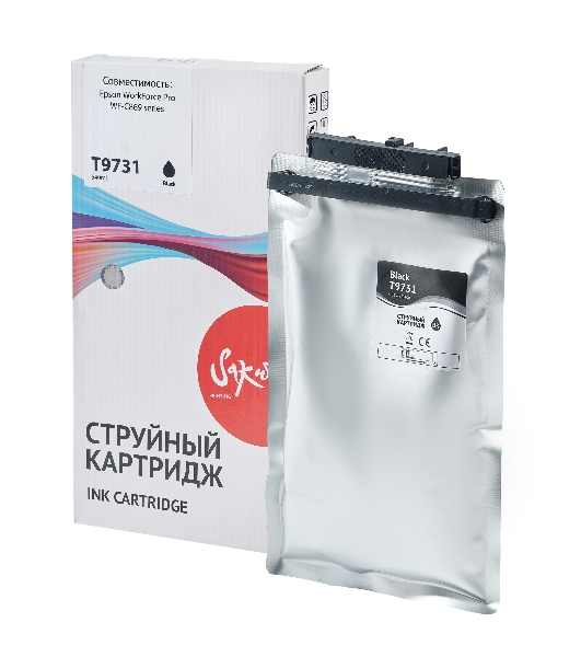 Контейнер с чернилами Sakura C13T973100 (T9731 BK) для Epson, черный, 22500 к.