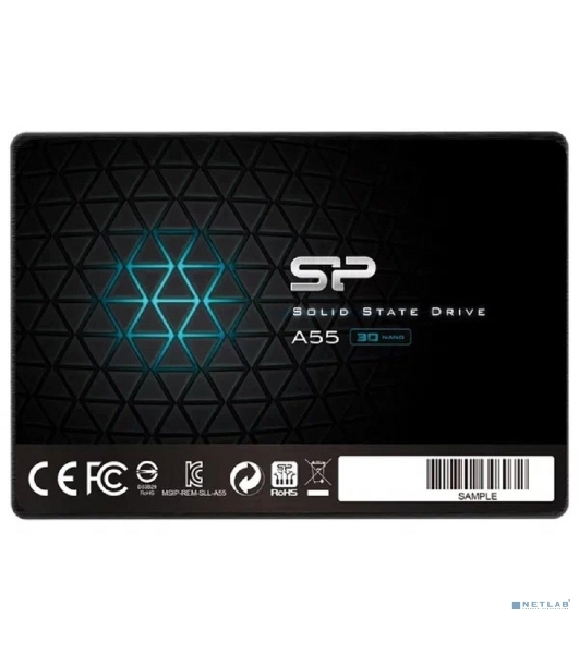 Накопитель SSD Silicon Power Ace A55, 2Tb, SATA III, 2.5', R/W 500/450