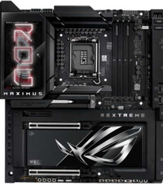 Материнская плата ASUS ROG MAXIMUS Z890 EXTREME, LGA 1851, Intel Z890, 4xDDR5, 4xSATA, 4xM.2, 1xPCI-E 5.0 x16, 1xPCI-E 5.0 x8, 1xHDMI, 2xUSB-C, 2x 10Gb LAN, 5xUSB-A 3.2 Gen 2, 1xUSB-C 3.2 Gen 2x2, 2xUSB-C Thunderbolt 5, 2x3.5 мм, 7.1, E-ATX
