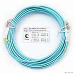 Коммутационный шнур оптический Cabeus Tight Buffer, Duplex LC/LC, OM3 50/125, LSZH, 7м, d= 3мм, серый хвостовик, аква, фото 1