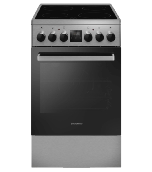 Плита электрическая Maunfeld MEC55CS08D серебристый, конфорок 4 шт, духовка 60 л, 50 см x 85 см x 60 см