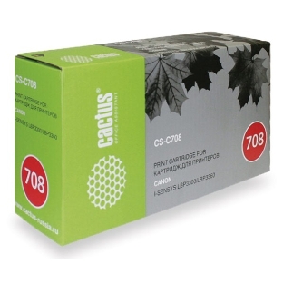 Картридж лазерный Cactus CS-C708 черный (2500 стр.) для Canon i-SENSYS LBP3300/LBP3360