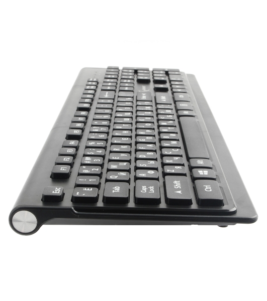 Комплект клавиатура+мышь беспроводные Gembird KBS-7200, черный, 2.4ГГц/10м, 1600 DPI, мини-приемник- USB