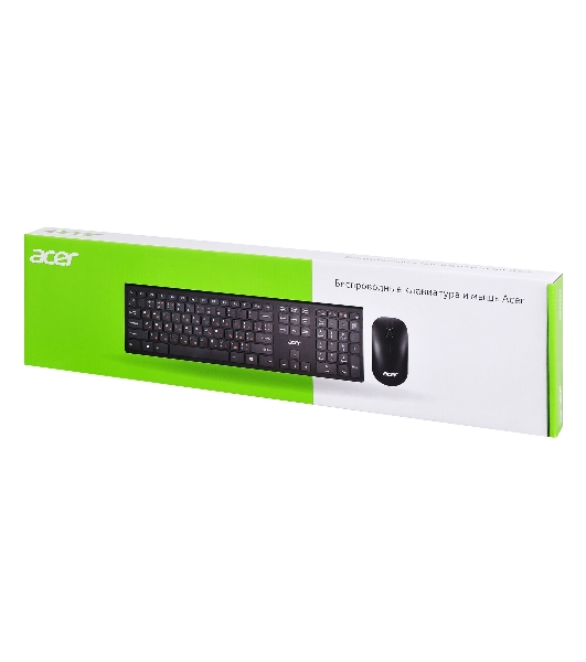 Комплект клавиатура+мышь Acer OKR030 беспроводной, USB, 1200 DPI, чёрный