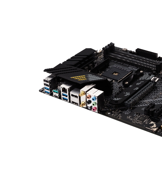 Материнская плата ASUS TUF GAMING B550-PLUS WIFI II, AM4, AMD B550, 4xDDR4, 6xSATA, 2xM.2, 1xPCI-E 3.0 x16, 1xPCI-E 4.0 x16, 3xPCI-E x1, 1xDP, 1xHDMI, 1x 2.5Gb LAN, 2xUSB-A 3.2 Gen 1, 1xUSB-A 3.2 Gen 2, 1xUSB-C 3.2 Gen 2, 3x3.5 мм, 7.1, ATX