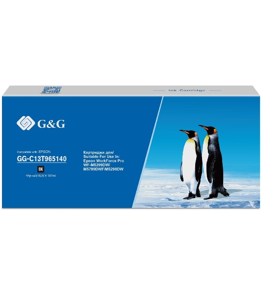 Картридж струйный G&G GG-C13T965140 черный (187мл) для Epson WorkForce Pro WF-M5299DW/M5799DWF/M5298DW