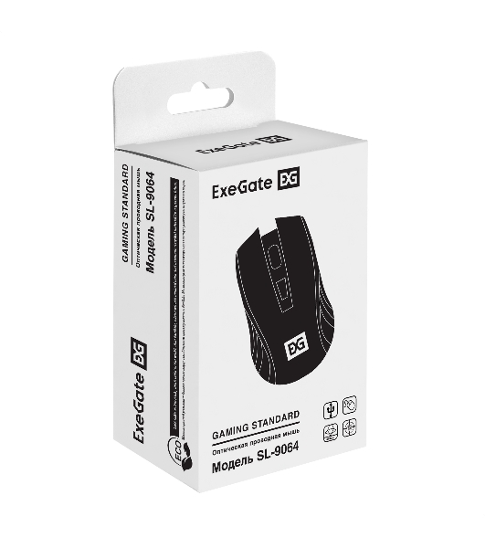 Мышь проводная ExeGate Professional Standard SL-9064 черный, 3600 dpi, USB, кнопки - 6