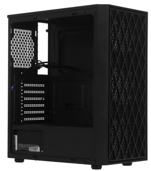 Компьютерный корпус Miditower ExeGate EVO-8243-EVO800 (ATX, БП EVO800RGb с вент. 12 см, 2хUSB+1хUSB 3.0, черный, 3 вент. с RGb подсветкой, боковая панель - закаленное стекло)
