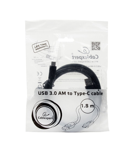 Кабель Cablexpert CCP-USB3-AMCM-6 Кабель USB3.0 AM/USB3.1TypeC, 1.8м, 