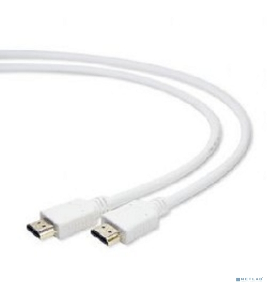 Кабель Cablexpert HDMI CC-HDMI4-W-6, 19M/19M, v2.0, медь, позол.разъемы, экран, 1.8м, белый, пакет