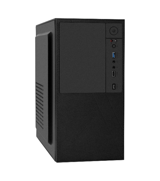 Компьютерный корпус Minitower ExeGate BAA-308UC-AAA350 (mATX, БП AAA350 с вент. 8см, 1хUSB/1хUSB 3.0/1хTypeC, HD Audio, черный)