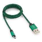 Кабель Gembird USB 2.0 Cablexpert AM/microBM 5P, 1м, нейлоновая оплетка, алюминиевые разъемы, зеленый, пакет, фото4