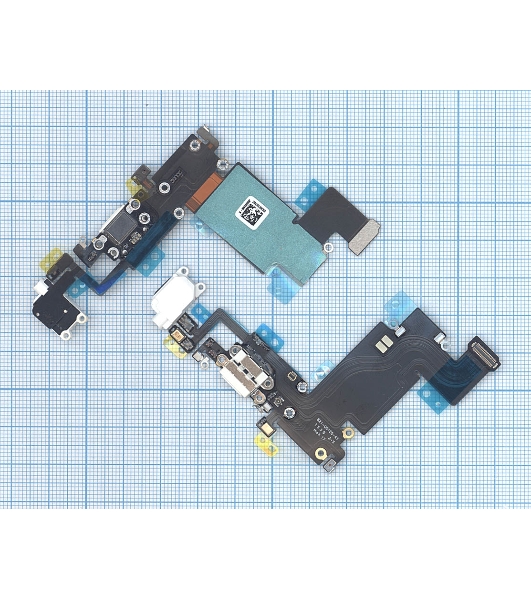 Шлейф разъема питания с аудио-разъемом для iPhone 6S Plus белый